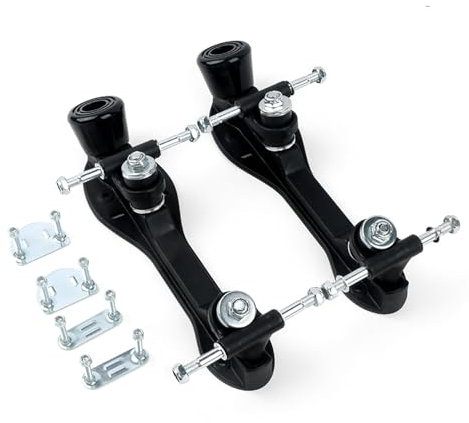 Roller Schlittschuh Schilder Vier Räder Schlittschuh Basis Schuhe Modifikation Doppelter Reihe Rolle Skate Basis Halterung Skateboard Basis Unterseite Platte,Black PU Brake Head-27.0CM