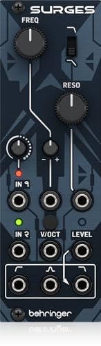 Behringer SURGES Filtro Multi-Modale per Synth Eurorack, 12dB/Oct, Suono Retro, Controllo CV, Ideale per Musica e Sound Design