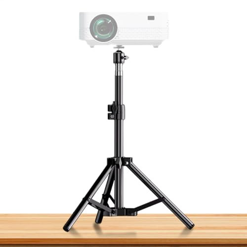 Treppiede per proiettore – Laptop Tripod Projector Holder, altezza regolabile Laptop Projector Tripod Stand | Controllo ad alte prestazioni esterno mensola elettrica per campeggio, casa, palcoscenico