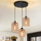 Mlihove Rattan Pendant Light 3-Lights Rattan Light Fixture Ceiling Hanging, Farmhouse Chandeliers Boho Lighting with Hand Woven Wicker Shades for Kitchen Island Dining Room Bedroom Hallway Living Room