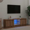 LumFurni Meuble TV avec lumières LED chêne Artisanal Bois d'ingénierie