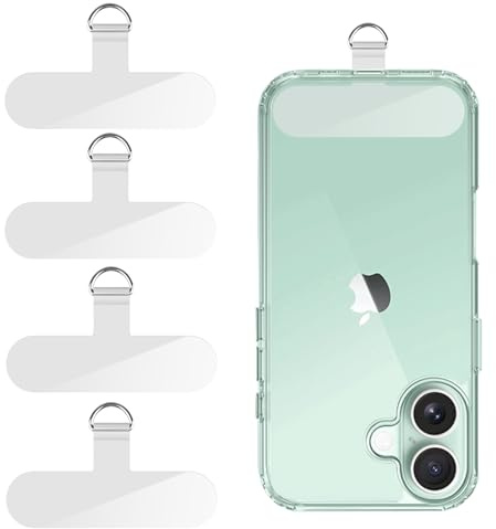AK 4 Stück Handykette Universalpads, Aushärtung Tuch Telefon Lanyard Patch, Ultradünn Langlebig, Universeller Handyketten Patch, für Allen Gängigen Handyhüllen