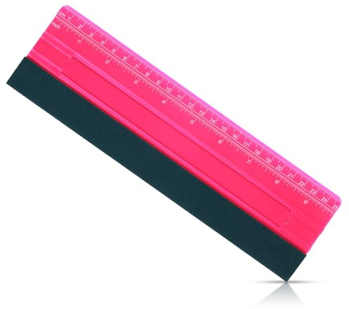 PEOVLVN Professional Squeegee for Vinyl, Small Felt Squeegee with Ruler Wallpaper Smoothing Tool Vinyl Wrap Squeegees for Decals Sticker Paper Wallpaper Window Film
