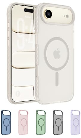 Belkin SheerForce Grip MagSafe Compatible iPhone Air Case with Slim Design & Anti-Slip Side Lines - Magnetic, Transparent, & Shockproof Protective iPhone Case - Sand