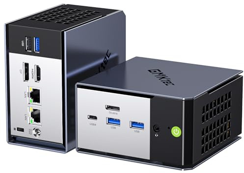 GMKtec Mini PC K16 AMD Ryzen 7 7735HS (8K/16T fino a 4,75 GHz) Micro PC con 32 GB DDR5 6400, SSD PCIe 3.0 da 1 TB con doppia LAN 2,5 G, OcuLink, triplo schermo 4K (HDMI 2.0 + DP 1.4 + Tipo C), AMD