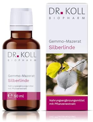Gemmo-Mazerat Silberlinde Tropfen von Dr. Koll Biopharm, 50ml | Natürlicher Knospenextrakt aus den Knospen der Silberlinde (Tilia tomentosa) in Bio-Qualität, vegan & glutenfrei