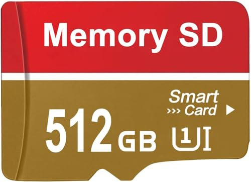 Scheda di memoria Micro SD da 512 GB, scheda di memoria ad alta velocità per smartphone, dispositivi di gioco portatili e droni, videocamere, switch