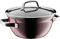 WMF Fusiontec Mineral Kochschüssel mit Glasdeckel 24 cm, Topf Induktion 4l, High-Tech Keramik, kratzfest, rot