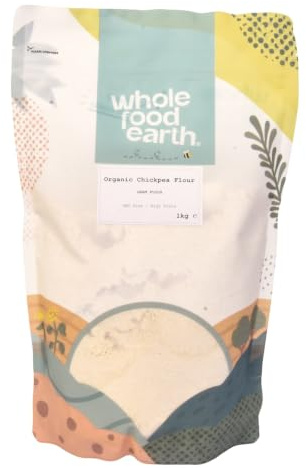 Wholefood Earth Organic Chickpea Flour (Gram Flour) – 1 kg | Vegan | GMO Free | High Fibre | Certified Organic