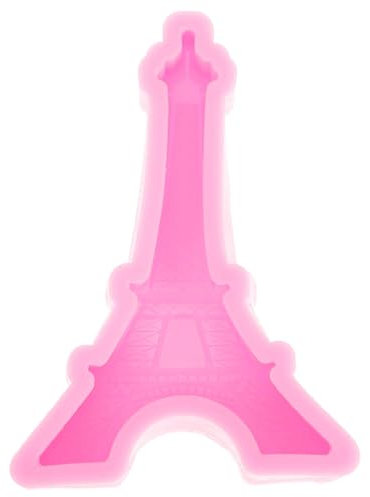 BESTonZON 1 Stück 3D Eiffelturm Förmigen Silikon Kuchen Fondantform DIY Dekorieren Liefert Werkzeug für Kuchen Pudding Schokolade Seife Polymer Clay (Rosa)