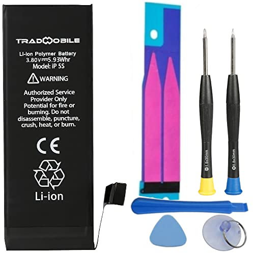Kit Batterie Interne pour Iphone au Lithium Rechargeable Haute capacité + kit démontage + Sticker Autocollant pour Coller la Batterie (Iphone 5S (1560mAh))