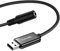 DUKABEL USB to 3.5mm Jack Audio Adapter with TRRS 4-Pole Mic-Supported USB to Headphone AUX Adapter Built-in Chip External Sound Card for PC PS4 PS5 and More [9.8 inch]