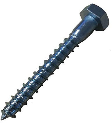 JeCo Profi Holzschrauben - Sechskant Holzschraube DIN 571-50 Stück - 10x150mm - verzinkt