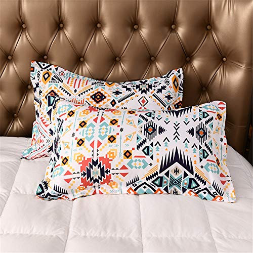 Chanyuan Kissenbezug Bohemian Stil 40x80 cm, Kopfkissenbezug Weich Mikrofaser Böhmisch Exotisch Bunt Geometrisch Muster Kissenbezüge