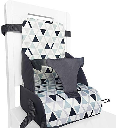 Kinder Sitzkissen Sitzerhöhung Stuhl, Fansu Baby Tragbar Sitzkissen Sicherheit Design Verstellbar Zerlegbar Kleinkinder Esszimmerstuhl ErhöHen Pad Esszimmer Boostersitze (Geometrie,44x28x28cm)
