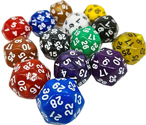 World of Dice W30 Würfel - frei Farbwahl, ideal für Pen & Paper und andere Brettspiele, 30 Seiten Würfel (5-Gold-Swirl)