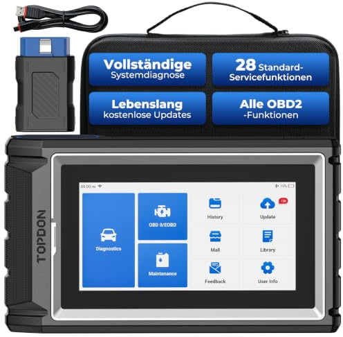 TOPDON ArtiDiag800BT V2.0 Obd2 Scanner, Bidirectional Control Scan Tool | Lifetime Free Update, Full Systems, Bluetooth Wireless, 28+ Services, AutoVIN, CAN-FD, FCA/Nissan/Renault SGW, VAG SFD