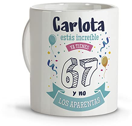 LolaPix Tazas personalizadas con nombre. Tazas personalizadas. Tazas desayuno originales. Varios diseños. CUMPLEAÑOS APARENTAS