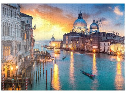 MyPuzzle Lagunentraum Venedig - Premium 1000 Teile Puzzle - MyPuzzle Sonderkollektion von ilsespiel
