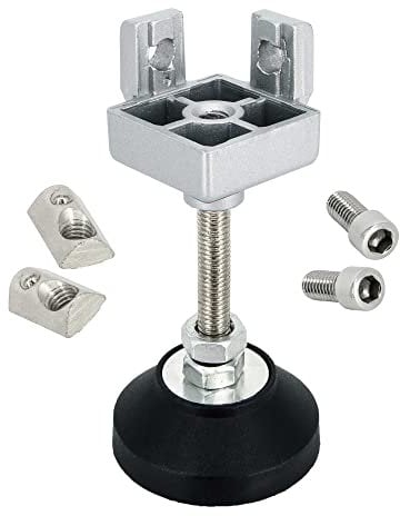 SCHMIDT systemprofile Fußverbinder 40x40mm Nut 8 Stellfuß M8 höhenverstellbar Nivellierfuß Standfuß Aluprofil-Zubehör