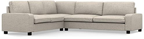 COMFORTLY Ecksofa – nur Bezüge (2 + 3) Schonbezug Ersatz handgefertigt kompatibel mit Kivik Ecksofa – nur Bezüge (2 + 3) – nur Bezüge (Kaschmirmischungen – Beige)