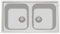 Fregadero compuesto de cocina Plados de dos senos PL0862 (Blanco Polare)