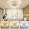 LZQ 90W Deckenventilator mit Beleuchtung und Fernbedienung, Leise Moderne LED Dimmbar Deckenleuchte Ventilator Ventilatorlicht, Deckenventilatoren mit Lampe für Wohnzimmer Schlafzimmer Esszimmer