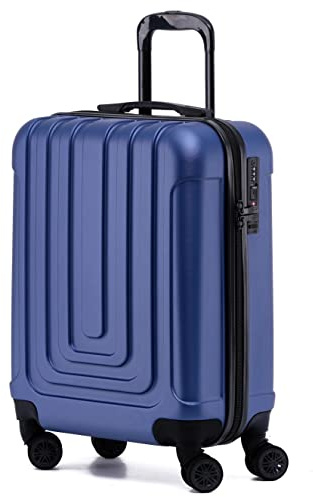 Flight Knight Premium Hard Shell Lightweight Cabin Suitcase - 8 Spinner Wheels - Built-in TSA Lock & USB Port - Luggage Approved for Over 100 Airlines Including Ryanir (Priority) - 55x40x20cm
