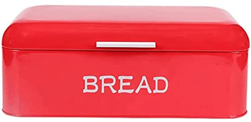 ABGRC Küche Brotkästen Rechteckiger Brotkasten, Metall-Brotkasten für Küchentheke, multifunktionaler Trockenfutter-Aufbewahrungsbehälter, großer Brothalter Dekor