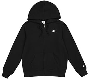 Champion Legacy Legacy Basics W - Light Powerblend Fleece Felpa con Cappuccio, Nero, Donna FW23
