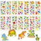 3D Aufkleber Kinder,14 Blätter Dinosaurier Sticker für kinder & Kleinkinder,Niedliche Geschwollen Dino Stickers Set für Jungen Mädchen Belohnungssticker Party Kindergeburtstag Gastgeschenke Mitgebsel