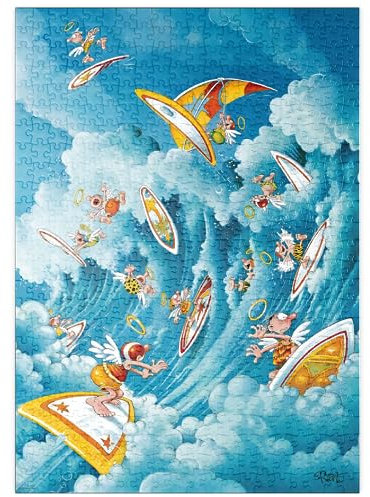 MyPuzzle Surfing in Heaven - Michael Ryba - Cartoon Classics - Premium 500 Teile Puzzle - MyPuzzle Sonderkollektion von Heye Puzzle