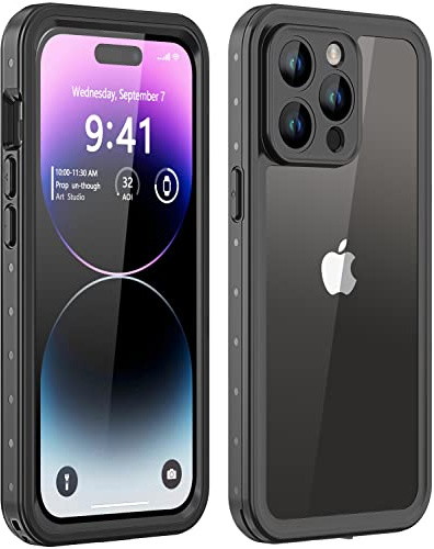 CASELIVE for iPhone 14 Pro Max Case, Waterproof Shockproof with Built in Screen Protector Heavy Duty 360° Full Body Protective Phone Case for iPhone 14 Pro Max Clear 6.7''