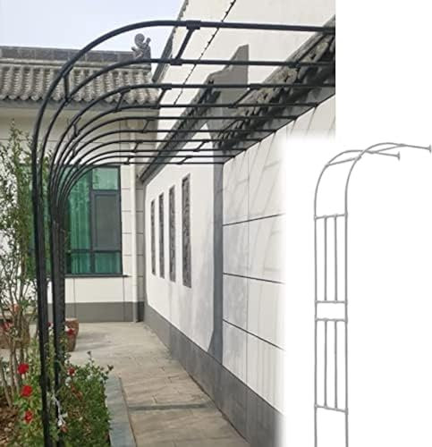 0,6 M–2,4 M Schwarzer Gartenbogen, Robuste Halbe Seitenbögen Für Die Wand, Weiße Gartenlaube Für Gartenpflanzen, Stützgitter Aus Eisen,Weiß,60 X 240 cm/2,0 X 7,9 Fuß,Bonny369