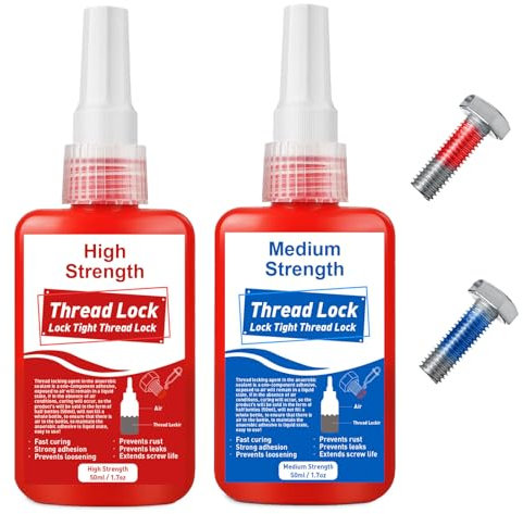 LAMXIN Frein Filet Fort 100ml, Moyenne et Haute Intensité Frein Filet Antirouille et Anti-Lâche, Frein Filet Bleu pour Combler Les Espaces Et Serrer Les Boulons, écrous