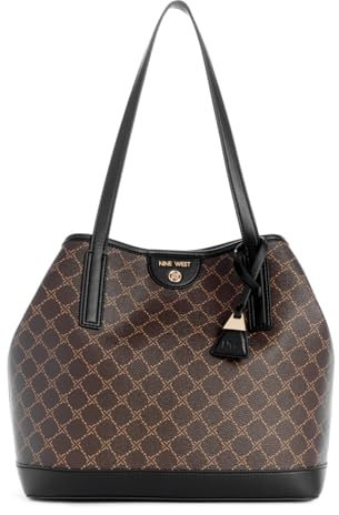 Nine West Teagan 2-in-1 Tragetasche, Braun/Schwarz, Braun/Schwarz, Medium