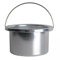 Portable 500ml Wax Heater Inner Pot 2 Pack - Fast Heating Aluminum Alloy - Salon Home Hair Removal Waxing Bowl - Hot Movable Depilatory Pot with Handle-Silver