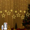 Lewondr 138 LED Stern Vorhang Lichter, Hängende Lichterkette mit 6H Timer & 8 Modi, USB & Fernbedienung Zeichenfolge Lichter für Weihnachten Schlafzimmer Indoor Dekoration, Warme Licht