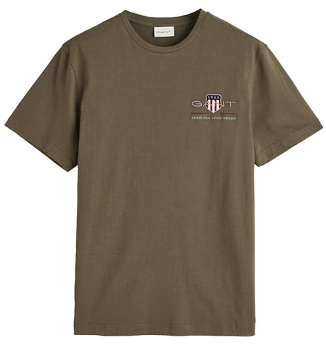 GANT Herren REG Archive Shield EMB SS T-Shirt, Butternut Green, M