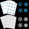 Becellen 12 Blatt Schneeflocke Aufkleber, Weihnachten Wasserdichte Selbstklebend Aufkleber Rund Sticker für Geschenk Dekoration