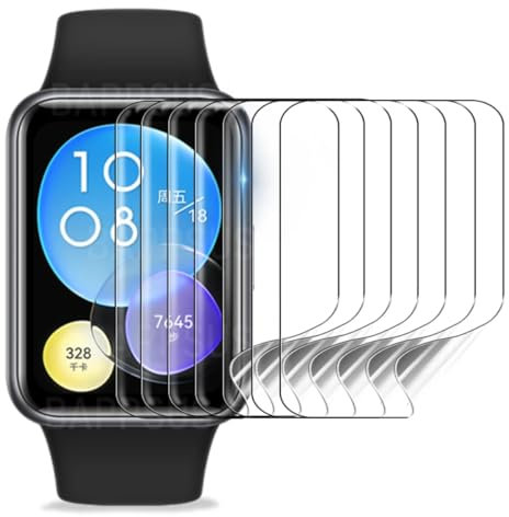 SRSRROP 5 Stück Schutzfolie für Huawei Watch Fit 2 (1.74) Displayschutz,Flexible TPU Displayfolie Blasenfrei Einfache Installation HD Transparent Kratzfest Displayschutzfolie