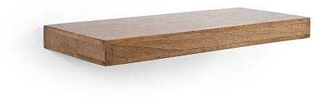 iAnanas Schwerlast Schweberegal aus Massivholz – Extra Starkes Wandregal Holz mit Verdeckter Halterung, Robustes Wandboard für Hohe Belastung 61cm x 14 cm