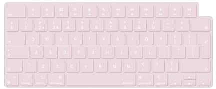 MOSISO Housse Clavier Texture Solide Compatible avec MacBook Air 13,6 M3 A3113 M2 A2681 2025 2024 2022, avec MacBook Air 15 M3 M2 2024 2023, MacBook Pro 14/16 Pouces M4 M3 M2 M1 2021-2025,Rose Craie