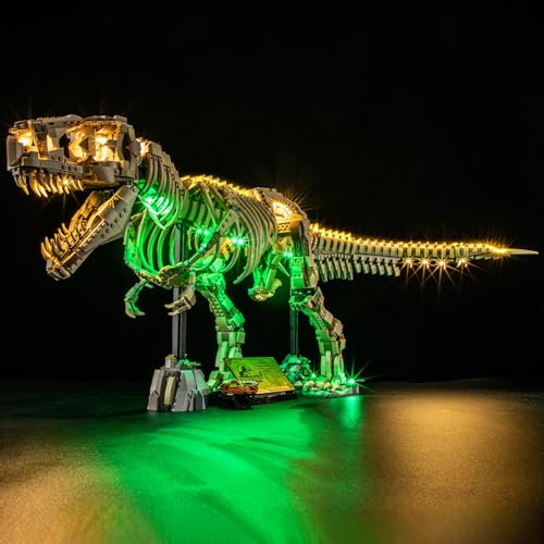 YEABRICKS LED Licht für 76968 Jurassic World Dinosaurier-Fossilien: Tyrannosaurus rex Bausteine Modell (Bausteine Set Nicht enthalten)