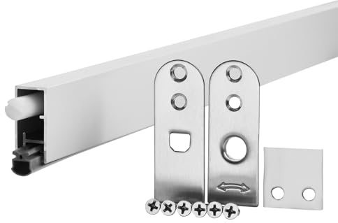 SOTECH Automatische Türbodendichtung zum Einfräsen H10 Befestigung seitlich | für max. 985 mm Türbreite, kürzbar, DIN links / rechts, Alu eloxiert mit elastischem Gummi für ein Plus an Komfort