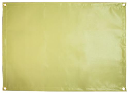 Hitzebeständige Grillmatte, feuerfeste Grillmatte für Terrasse, Deck, Rasen, Camping, rutschfester Schutz für Feuerstelle und Grill, 550 °C, Gelb, 95 x 100 cm