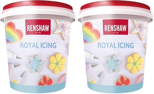 Renshaw White Royal Icing, Soft Icing for Cakes, 400 g (Pack of 2)