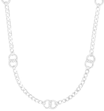 JOOP! Collier für Damen, Sterling Silber 925 mit Zirkonia, 40+5 cm, Silber, Geschenkidee, kommt in Schmuck Geschenk Box, 2100817