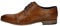 bugatti Homme Chaussure basse business en cuir, Derby à bout croisé et lignes élégantes, Cognac, 42 EU