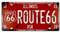 Placa De Matrícula Cartel Vintage para Pared de Chapa de Metal Diseño Creativo Decoraciones de Bar Pub Cafetería - Route 66